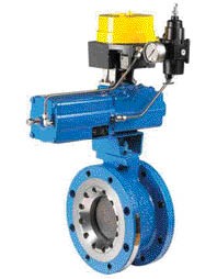 Figure 5. Neles SwitchGuard, an intelligent valve controller mounted on the top of a Neldisc metal-seated butterfly valve, for demanding on-off applications.